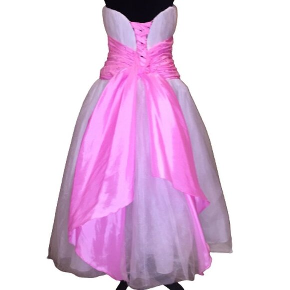 Luxurious Corset Barbie Bow Designer Wedding Evening Cocktail Party Prom Dress - Picture 4 of 16